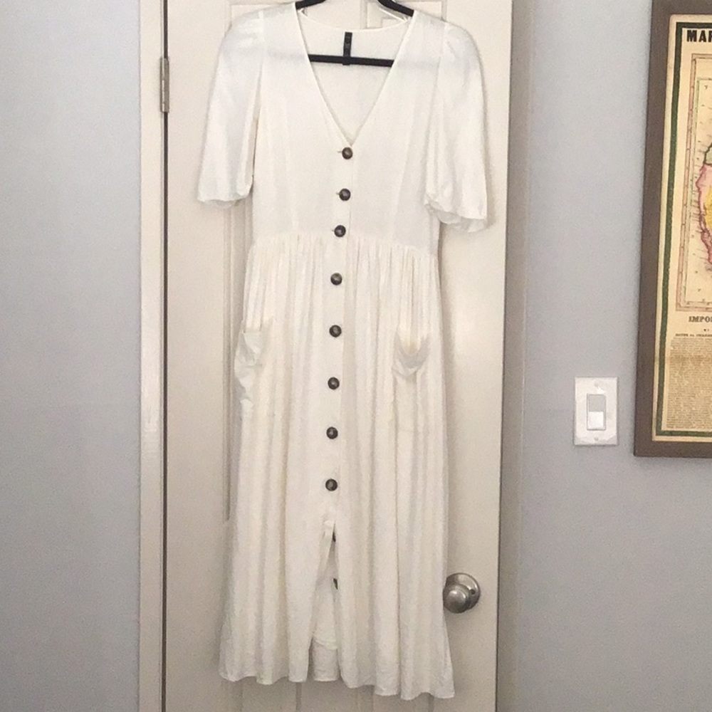 Zara White Midi Dress